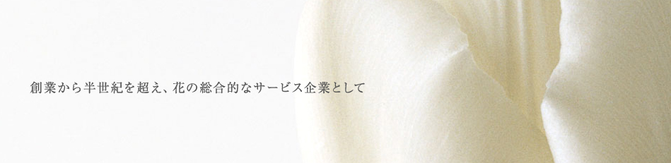 創業50年 花の総合的なサービス企業として