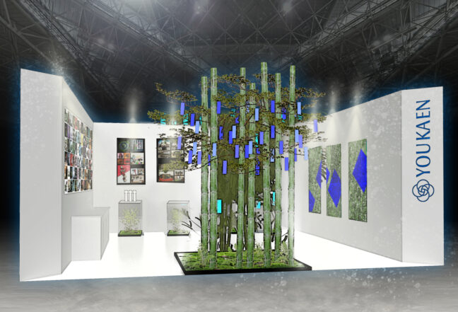 七夕の竹をイメージした、イベント空間装飾事例